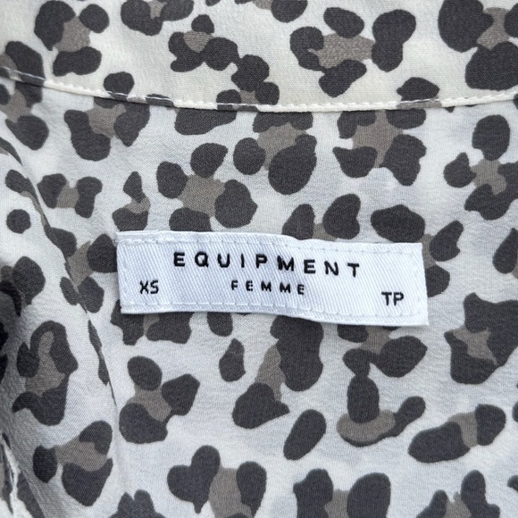 Equipment Femme leopard print sleeveless silk blouse - size XS - Picture 4 of 4